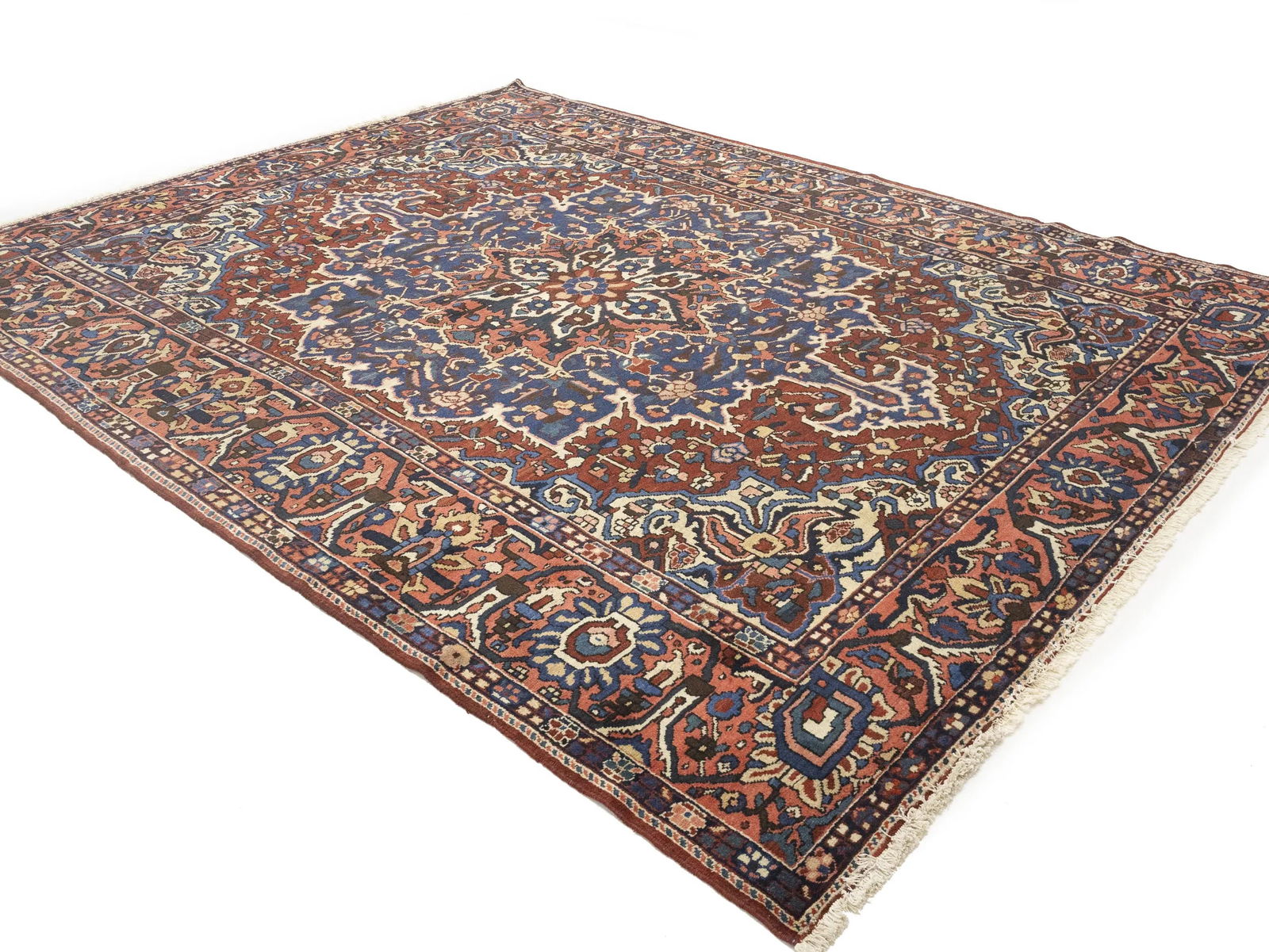 Semi Antique Rusty Brown Floral 10X13 Bakhtiari Persian Rug - 3