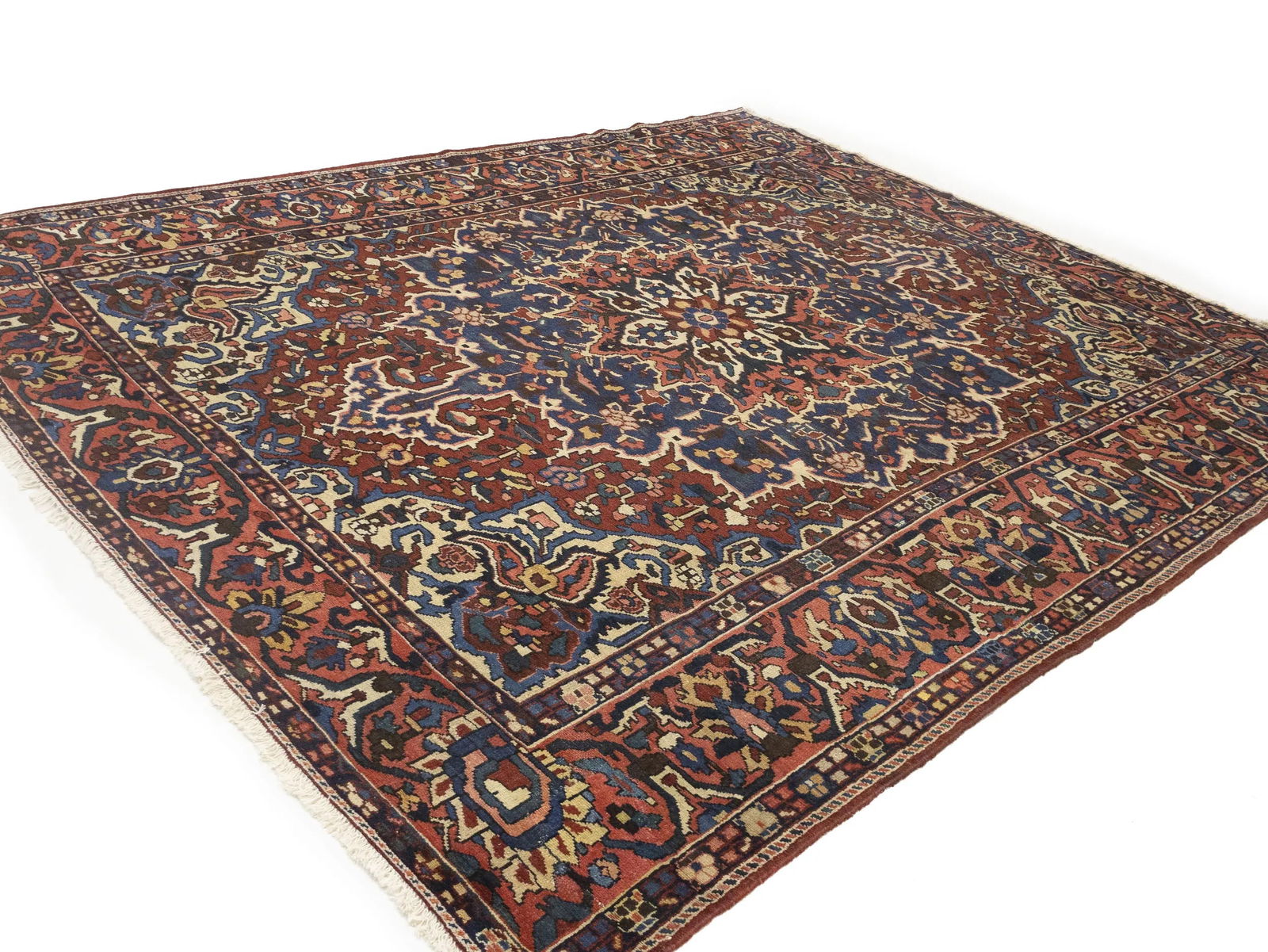 Semi Antique Rusty Brown Floral 10X13 Bakhtiari Persian Rug - 4
