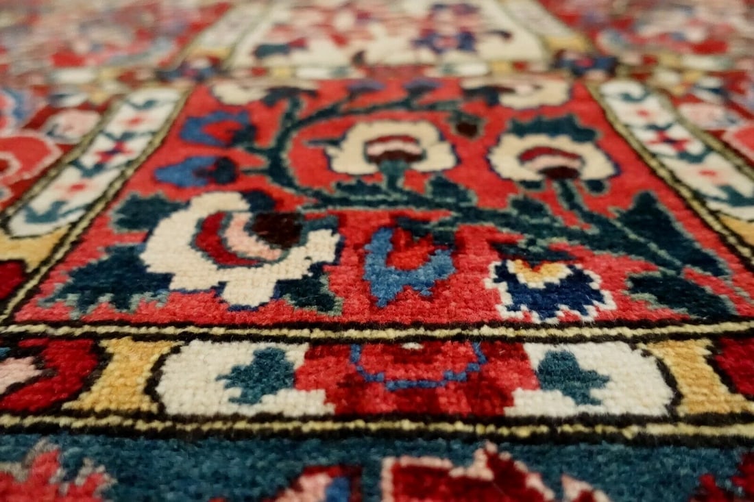 Hand-Knotted Semi-Antique Persian Bakhtiari Wool Tribal Garden Oriental Rug 8'9" x 12'1" - 8