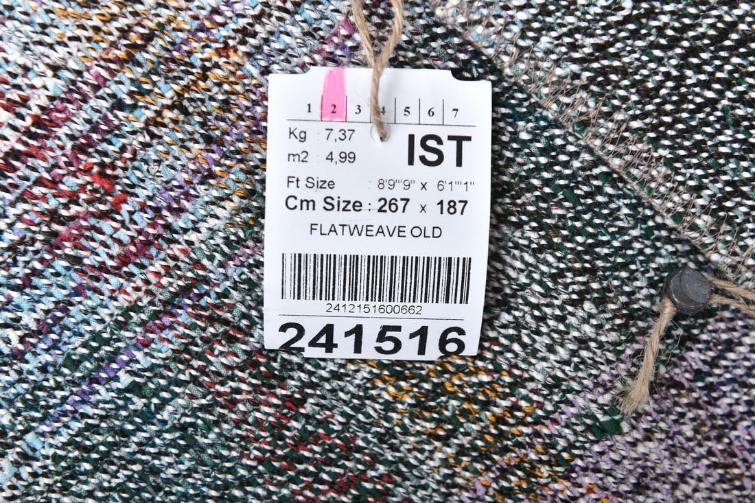 6'1'' x 8'9'' Turkish Vintage Kilim Rug - 241516 - 14