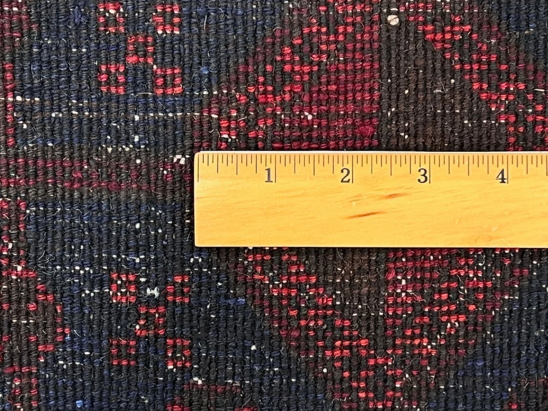 Hand-Knotted Antique Persian Afshar Maroon Wool Tribal Oriental Area Rug 4'2" x 6'5" - 11