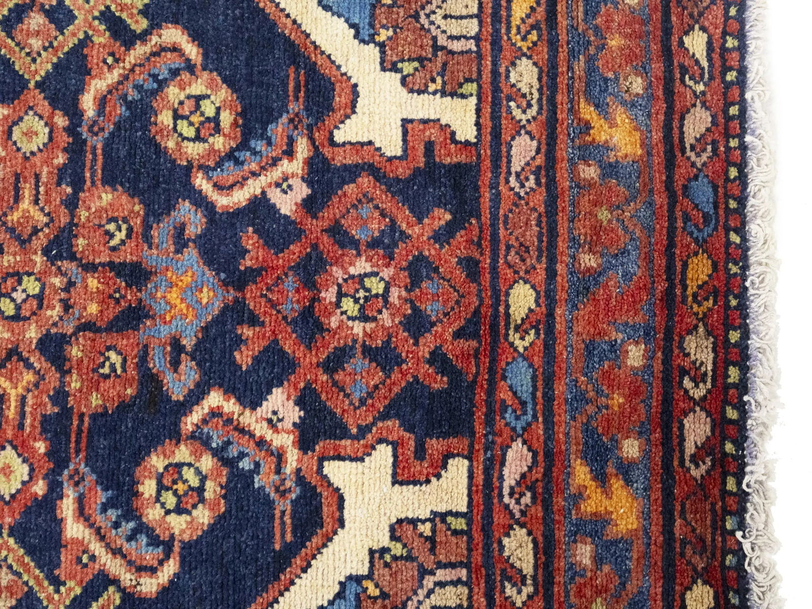 Semi Antique Purple-navy Tribal 3'5X11'5 Malayer Persian Runner Rug - 8