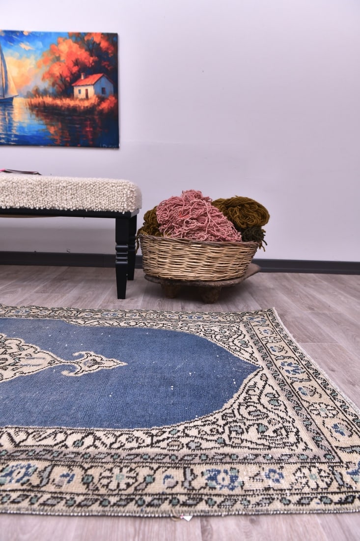 3'0'' x 6'4'' Handmade Vintage Wool Rug - 244436 - 5