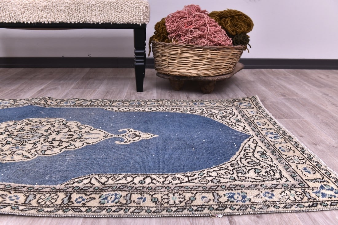 3'0'' x 6'4'' Handmade Vintage Wool Rug - 244436 - 6