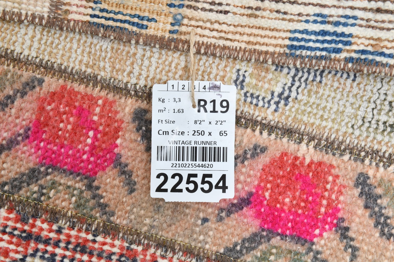 2'1'' x 8'2'' Turkish Vintage Runner Rug - 22554 - 20