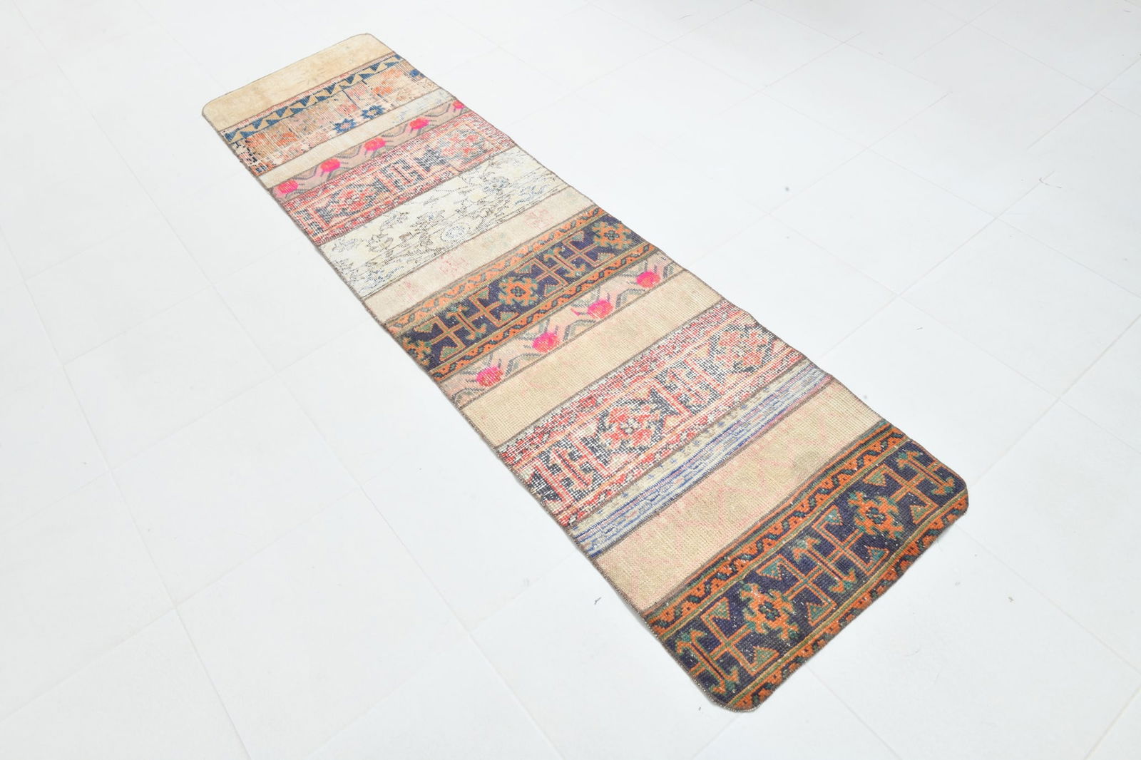 2'1'' x 8'2'' Turkish Vintage Runner Rug - 22554 - 4
