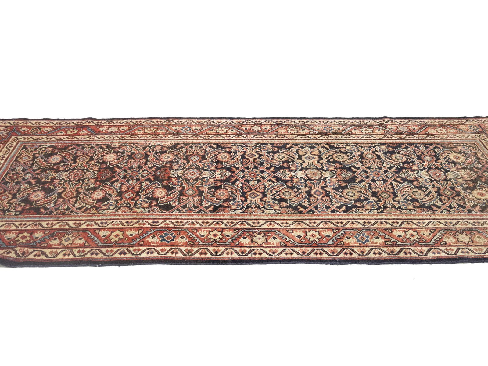 Vintage Floral 3'4X10'0 Mahal Persian Runner Rug - 6