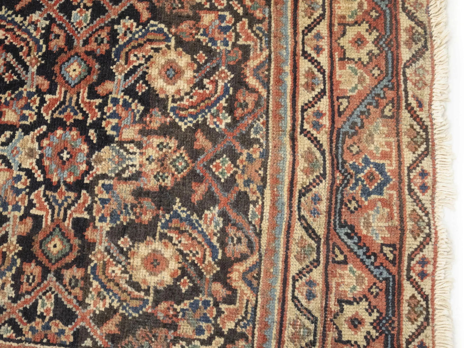 Vintage Floral 3'4X10'0 Mahal Persian Runner Rug - 9