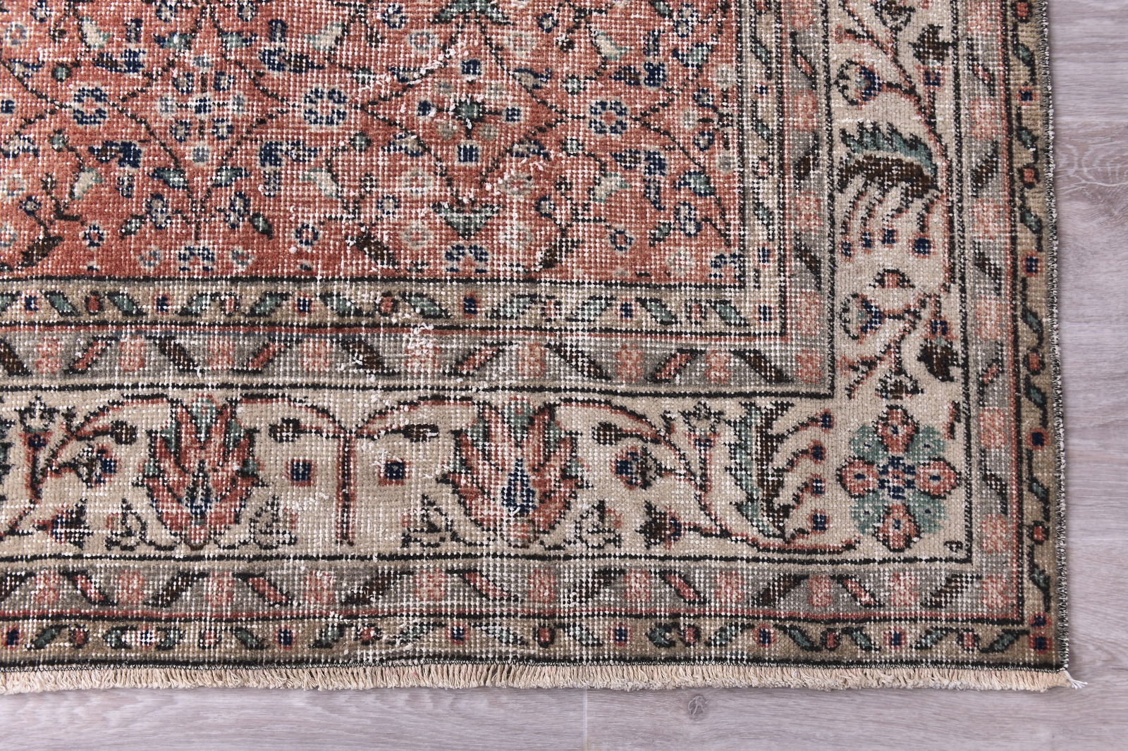 8'0'' x 10'10'' Handmade Vintage Wool Rug - 244400 - 11