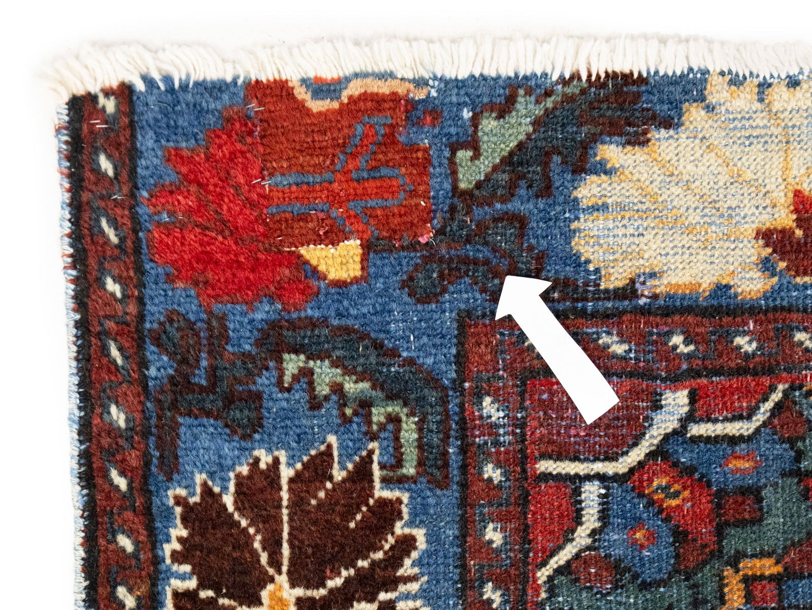 Semi Antique Floral Tribal 4X6 Hamedan Persian Rug - 16