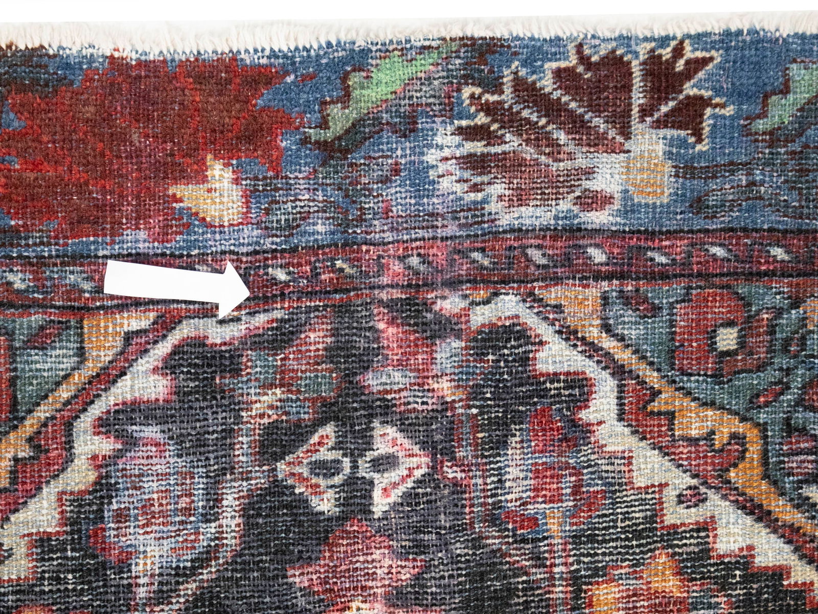 Semi Antique Floral Tribal 4X6 Hamedan Persian Rug - 17