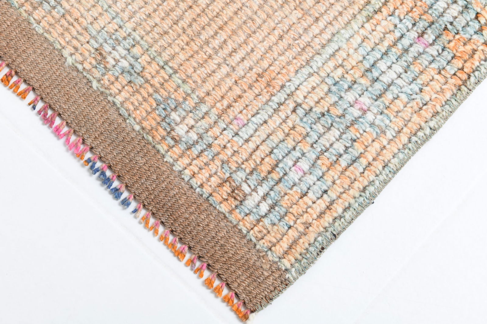 2'6'' x 11'5'' Handmade Vintage Wool Rug - 7166 - 11