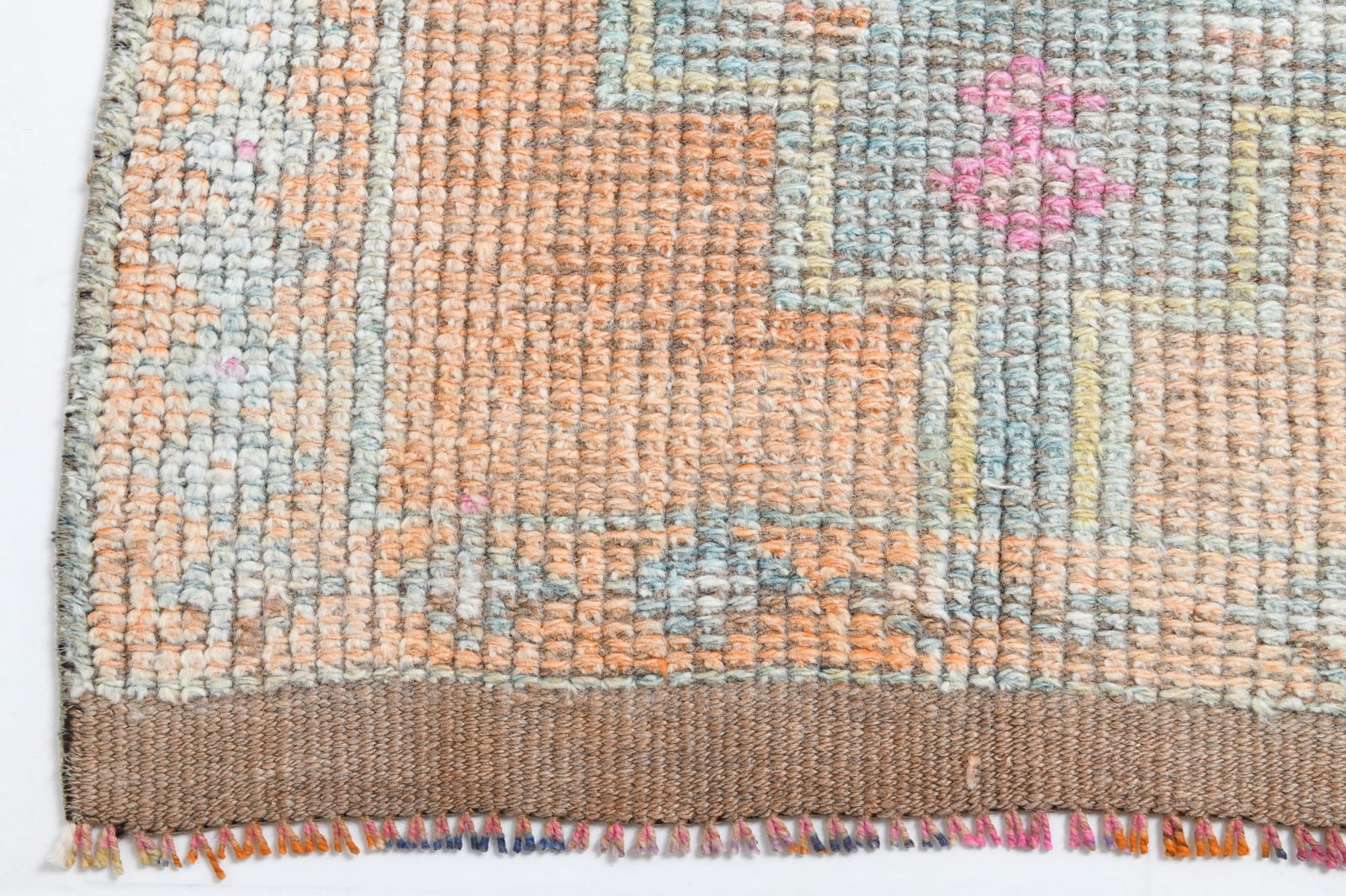 2'6'' x 11'5'' Handmade Vintage Wool Rug - 7166 - 12