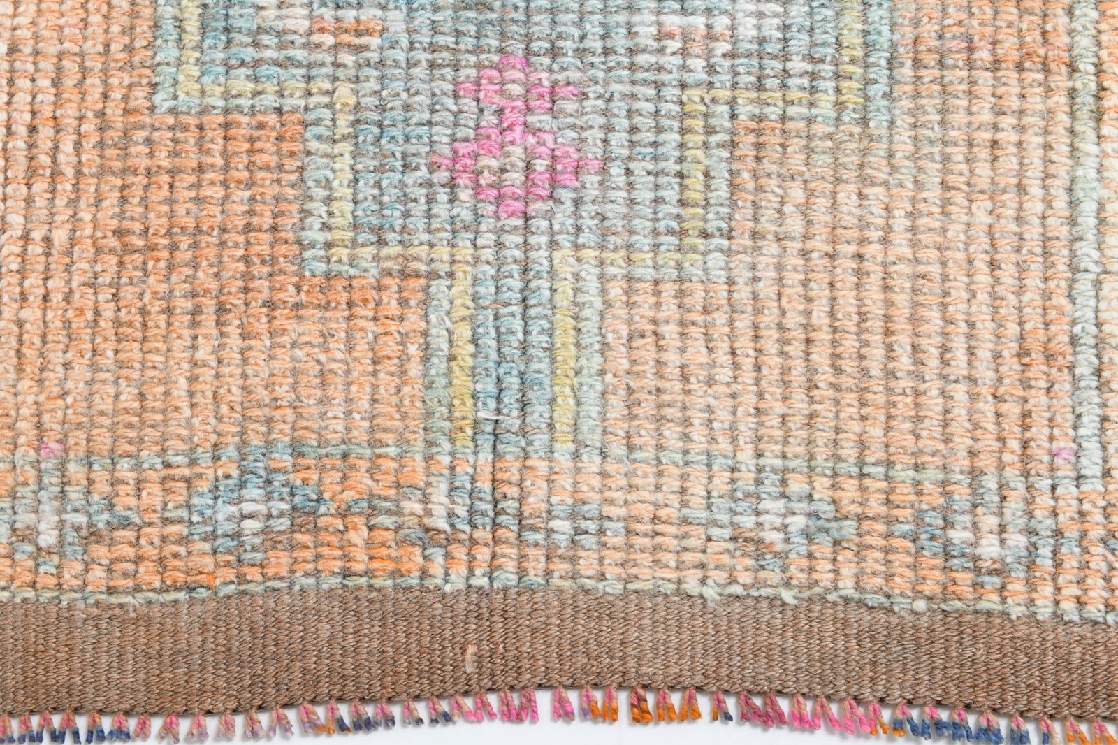 2'6'' x 11'5'' Handmade Vintage Wool Rug - 7166 - 13