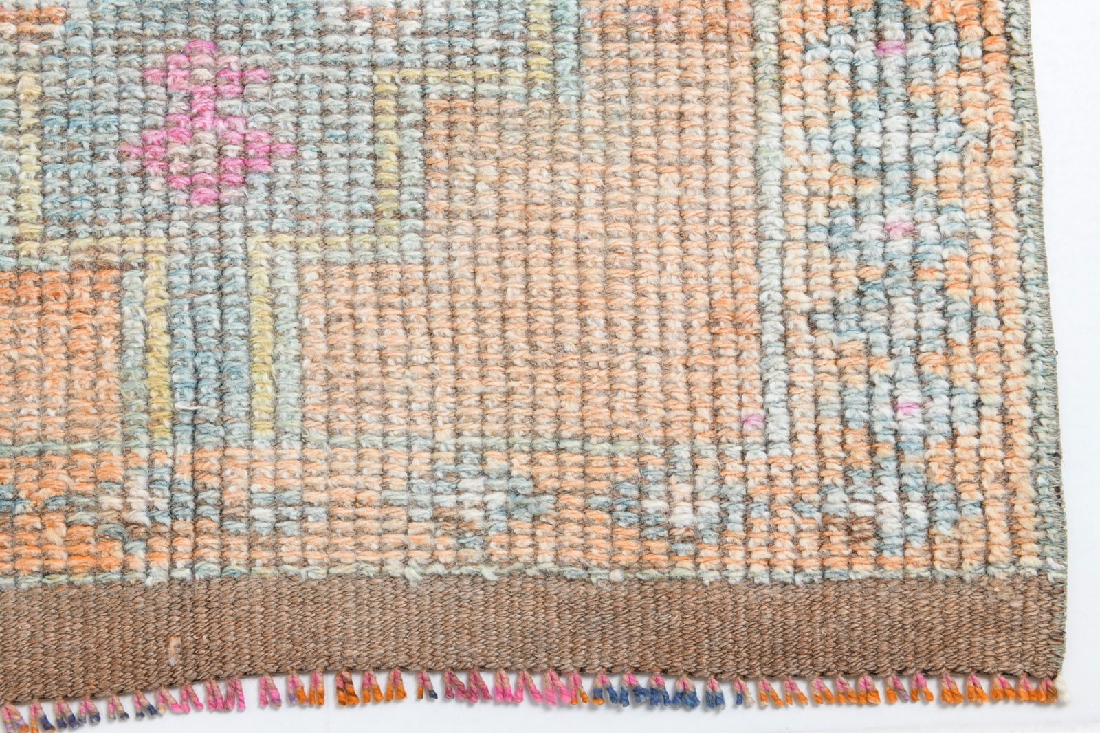 2'6'' x 11'5'' Handmade Vintage Wool Rug - 7166 - 14