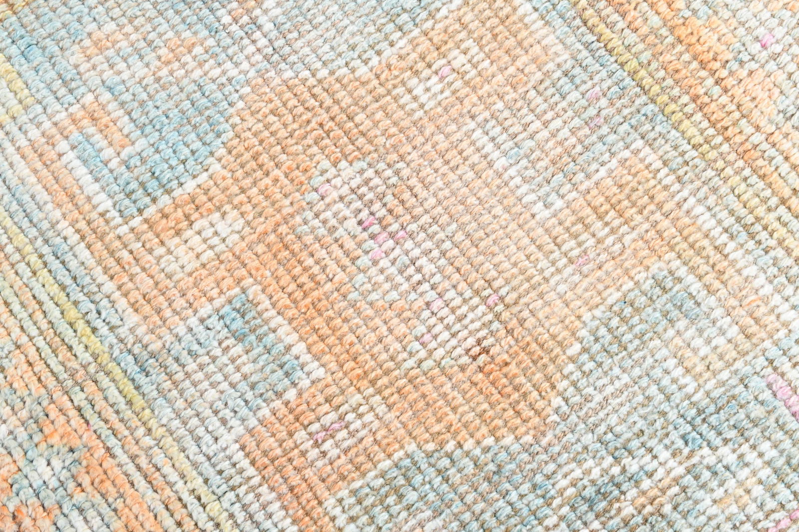 2'6'' x 11'5'' Handmade Vintage Wool Rug - 7166 - 8