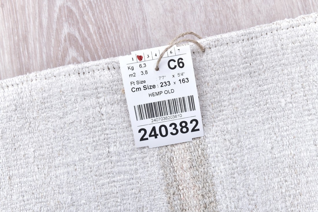 5'4'' x 7'7'' Turkish Vintage Hemp Rug - 240382 - 13