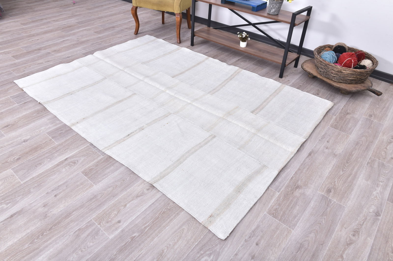 5'4'' x 7'7'' Turkish Vintage Hemp Rug - 240382 - 2