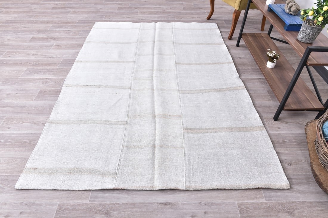 5'4'' x 7'7'' Turkish Vintage Hemp Rug - 240382 - 3