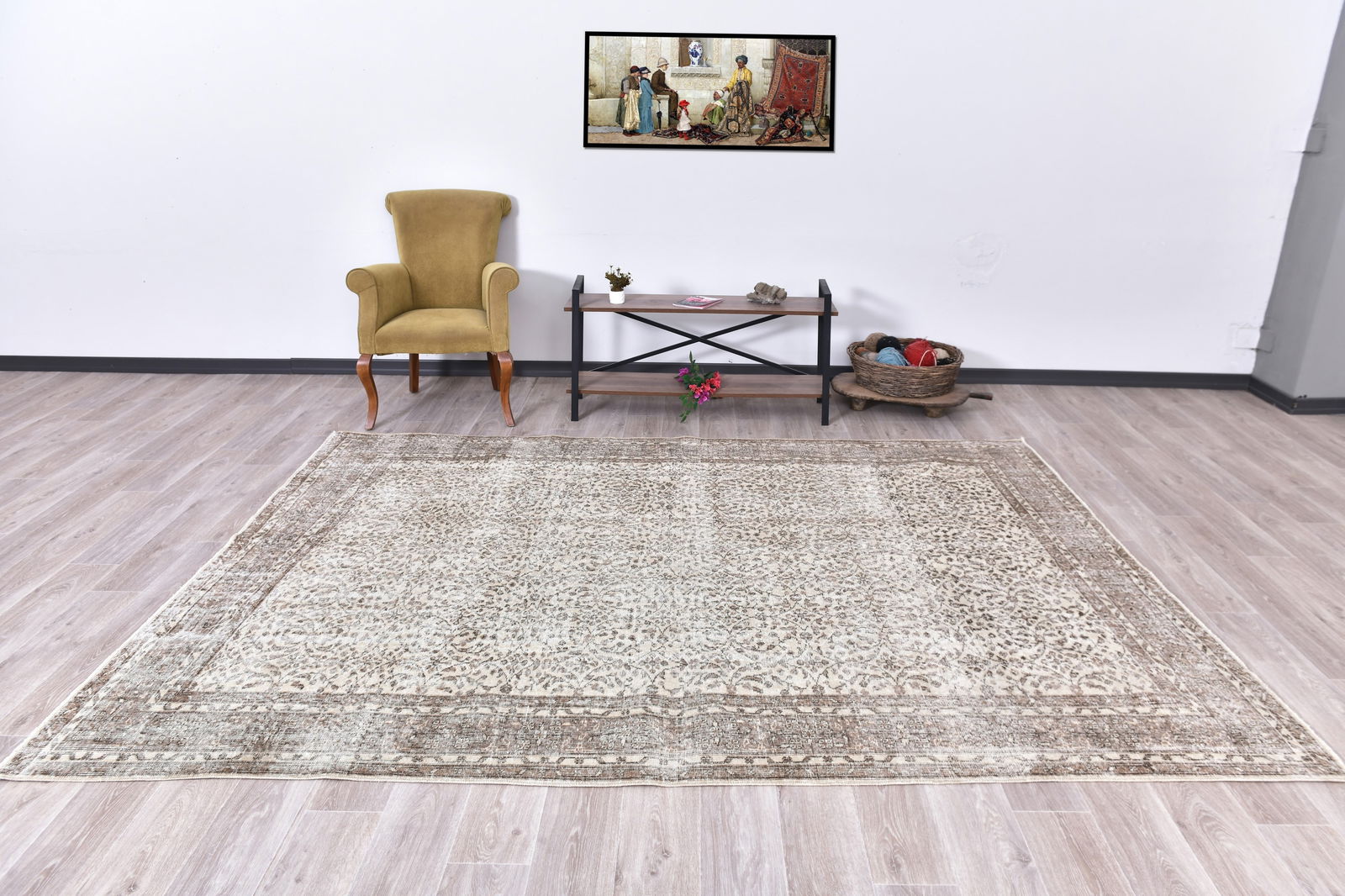 6'11'' x 9'9'' Turkish Vintage Runner Rug - 240832