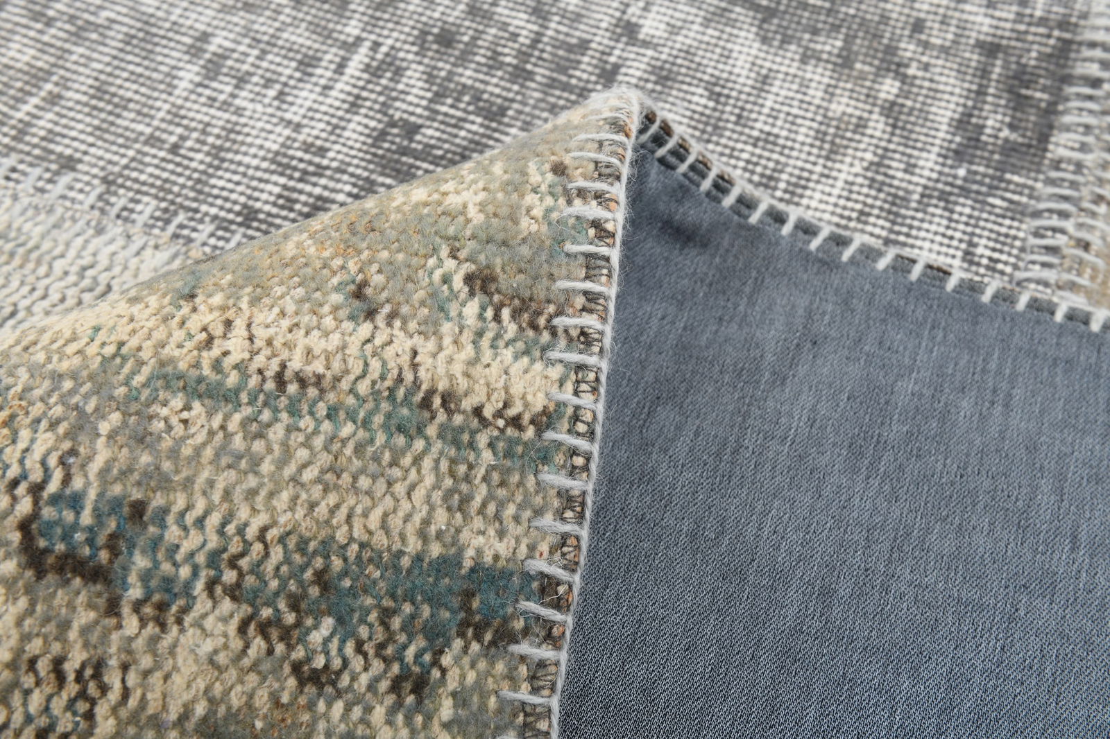 6'10'' x 10'0'' Handmade Vintage Wool Rug - 164 - 17