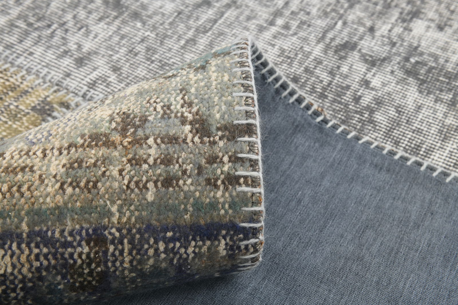 6'10'' x 10'0'' Handmade Vintage Wool Rug - 164 - 18