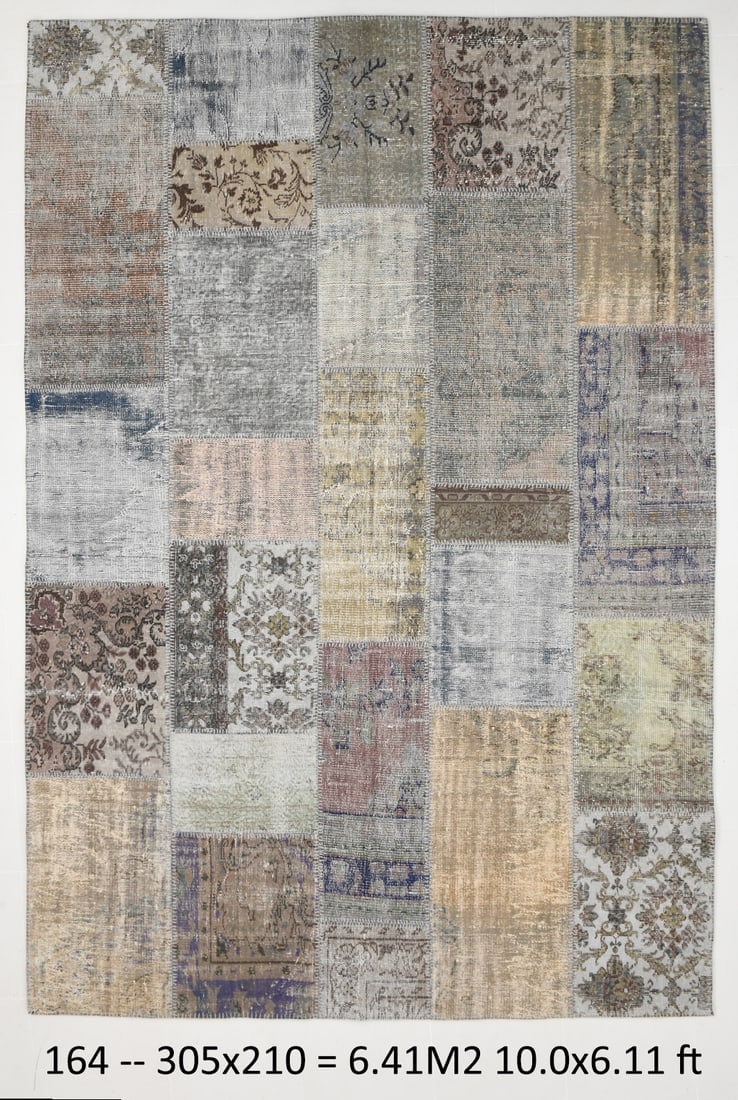 6'10'' x 10'0'' Handmade Vintage Wool Rug - 164: Title: 6'10'' x 10'0'' Handmade Vintage Wool Rug - 164 Description:6'10'' x 10'0'' Handmade Vintage Wool Rug - 164 Origin:Turkiye Date/Period:1960-90 Materials:Wool,Cotton Dimension:6'10''x10'0'' ft,