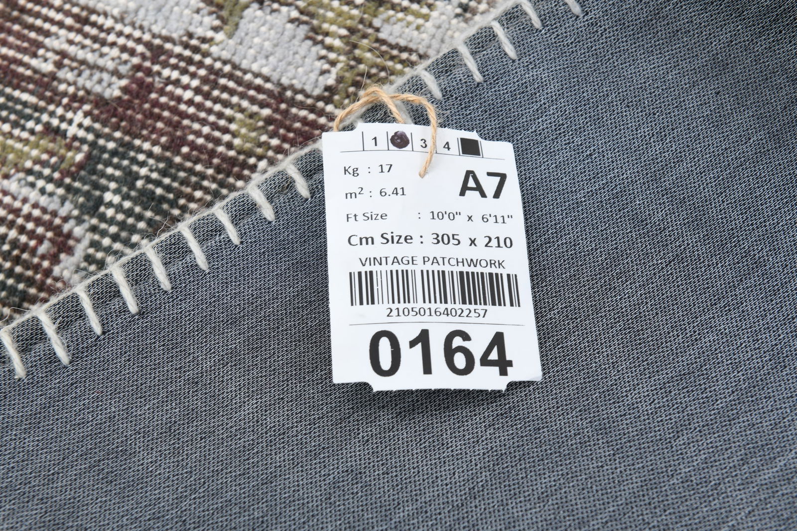 6'10'' x 10'0'' Handmade Vintage Wool Rug - 164 - 20