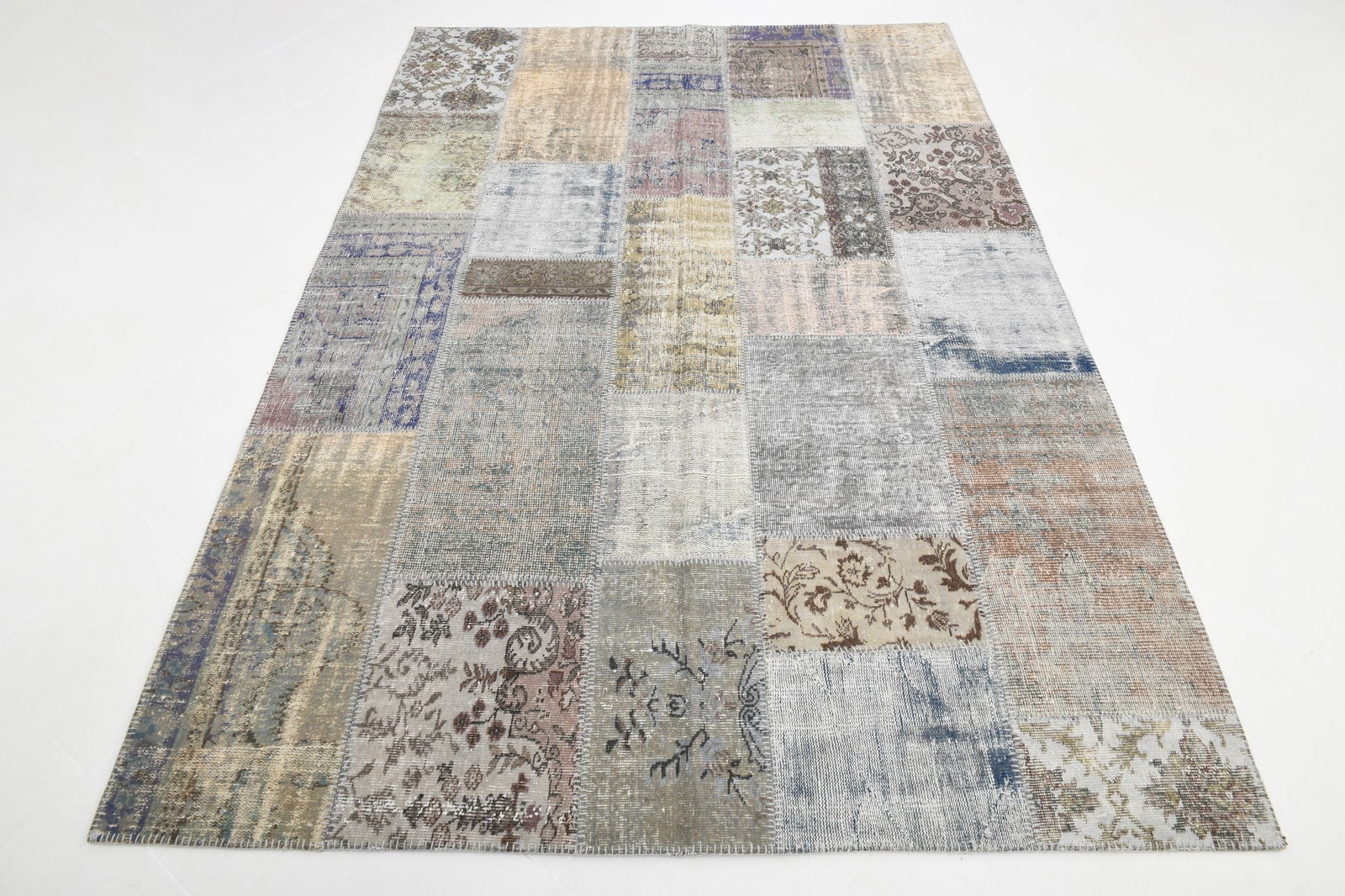 6'10'' x 10'0'' Handmade Vintage Wool Rug - 164 - 2