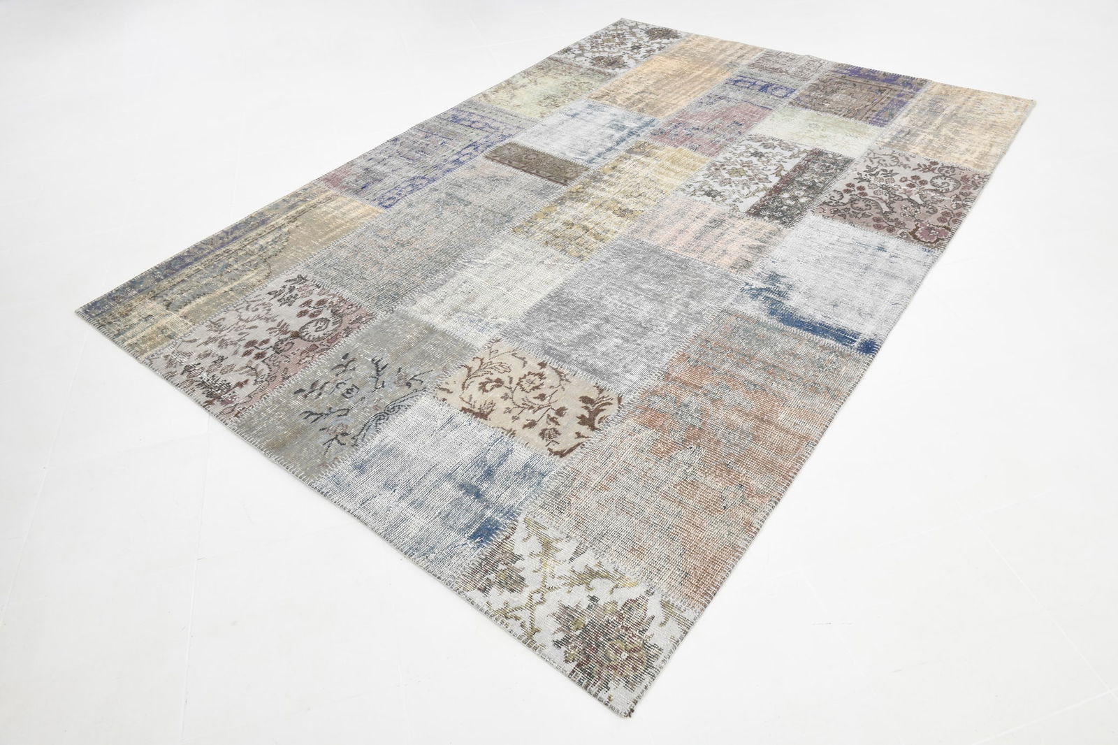 6'10'' x 10'0'' Handmade Vintage Wool Rug - 164 - 3