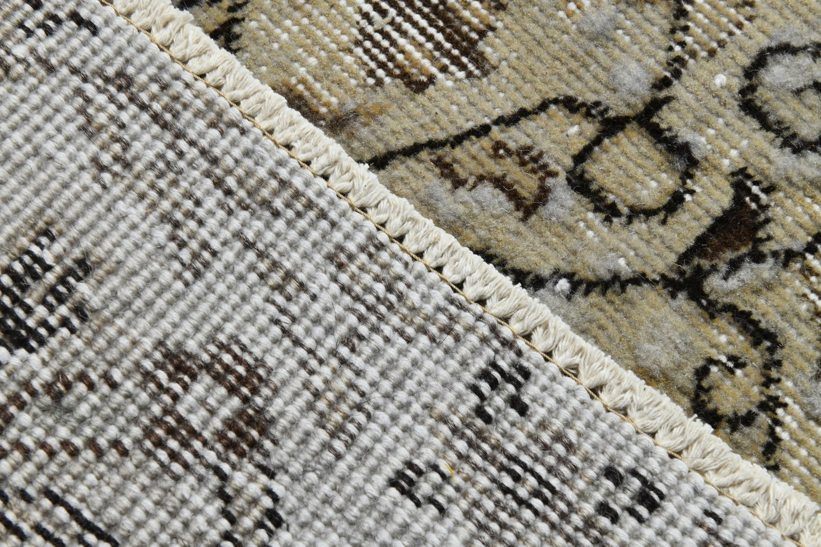 6'9'' x 9'5'' Handmade Vintage Wool Rug - 6606 - 17