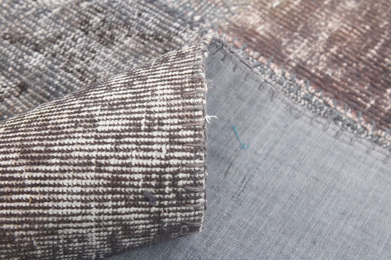 5'8'' x 8'0'' Handmade Vintage Wool Patchwork Rug - 319 - 18