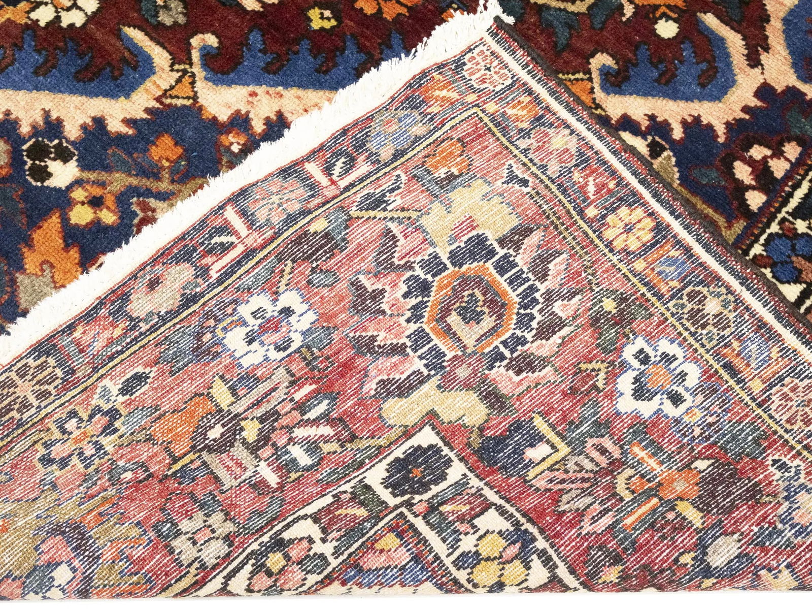 Semi Antique Rusty Brown Floral 10X10 Bakhtiari Persian Square Rug - 13