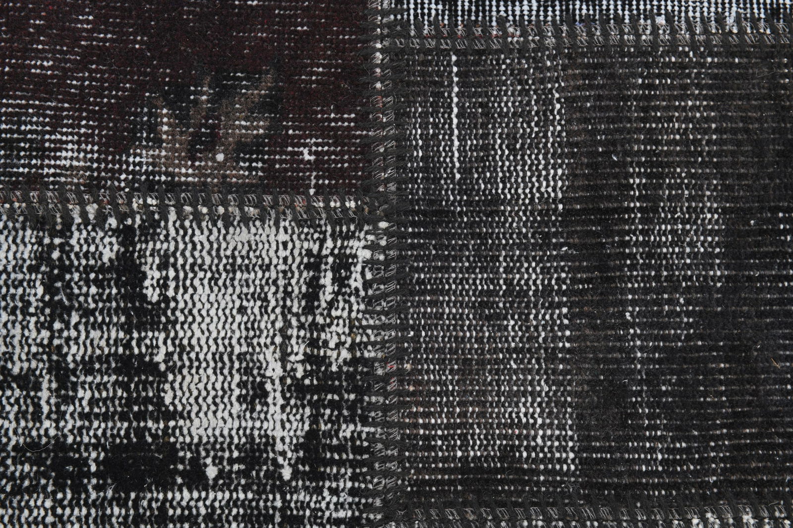 5'11'' x 7'10'' Handmade Vintage Wool Patchwork Rug - 98 - 11