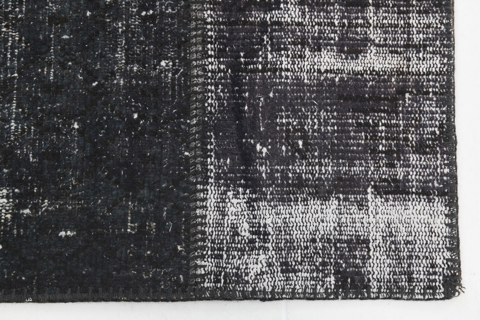 5'11'' x 7'10'' Handmade Vintage Wool Patchwork Rug - 98 - 15