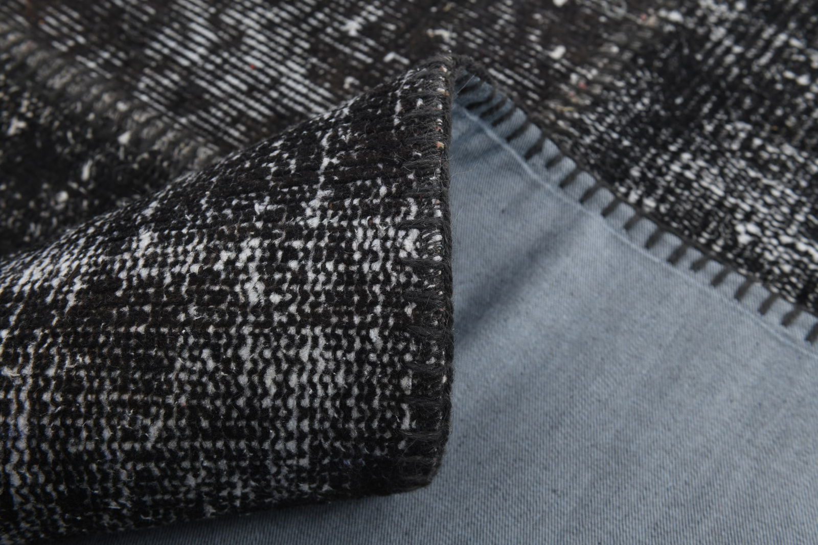 5'11'' x 7'10'' Handmade Vintage Wool Patchwork Rug - 98 - 18