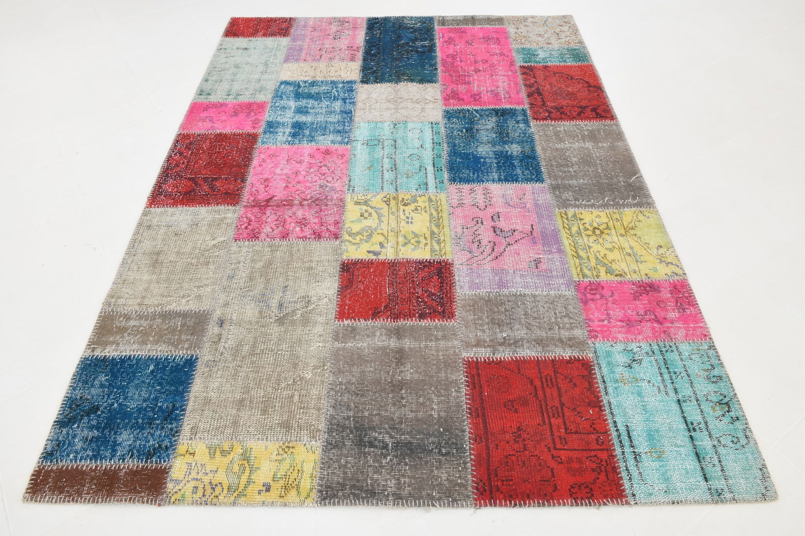 5'9'' x 7'10'' Handmade Vintage Wool Rug - 20 - 2