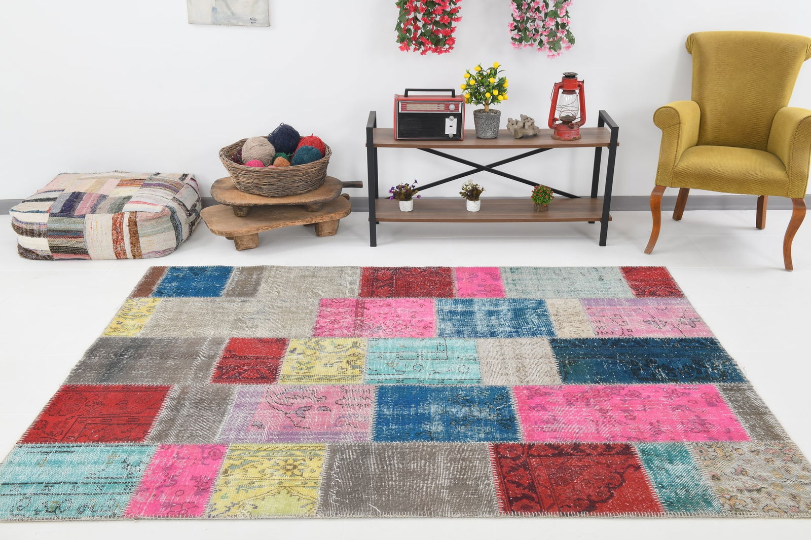 5'9'' x 7'10'' Handmade Vintage Wool Rug - 20 - 5