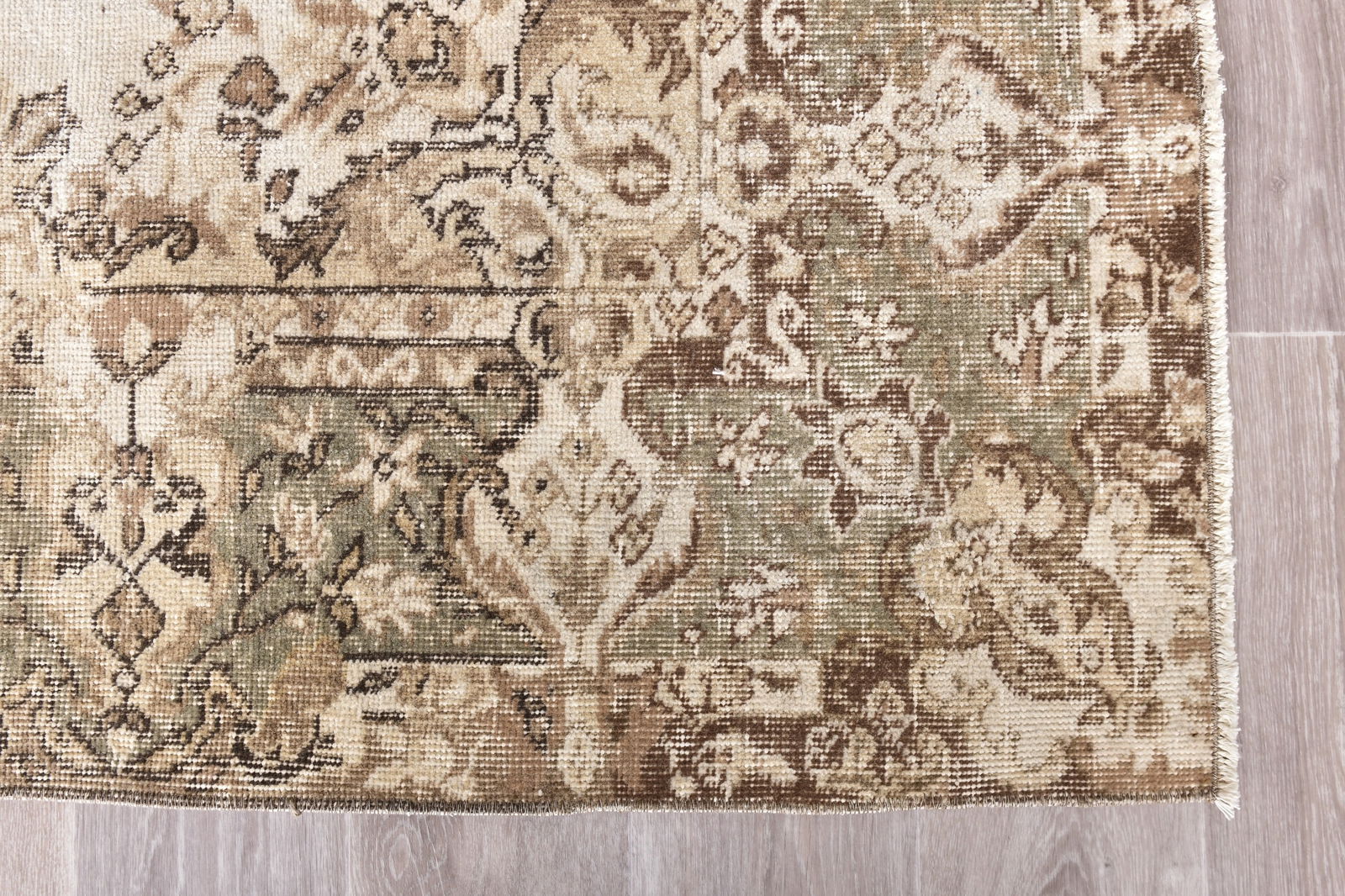 6'6'' x 10'3'' Handmade Vintage Wool Rug - 240871 - 10