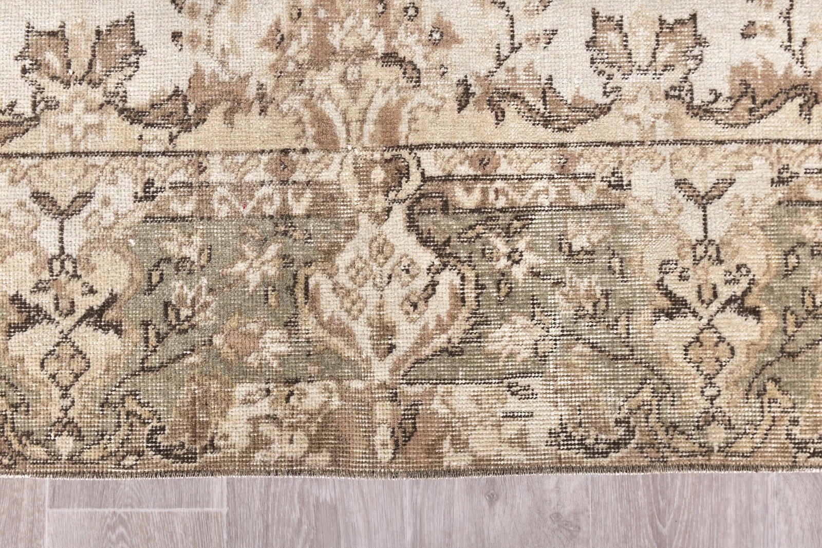 6'6'' x 10'3'' Handmade Vintage Wool Rug - 240871 - 9