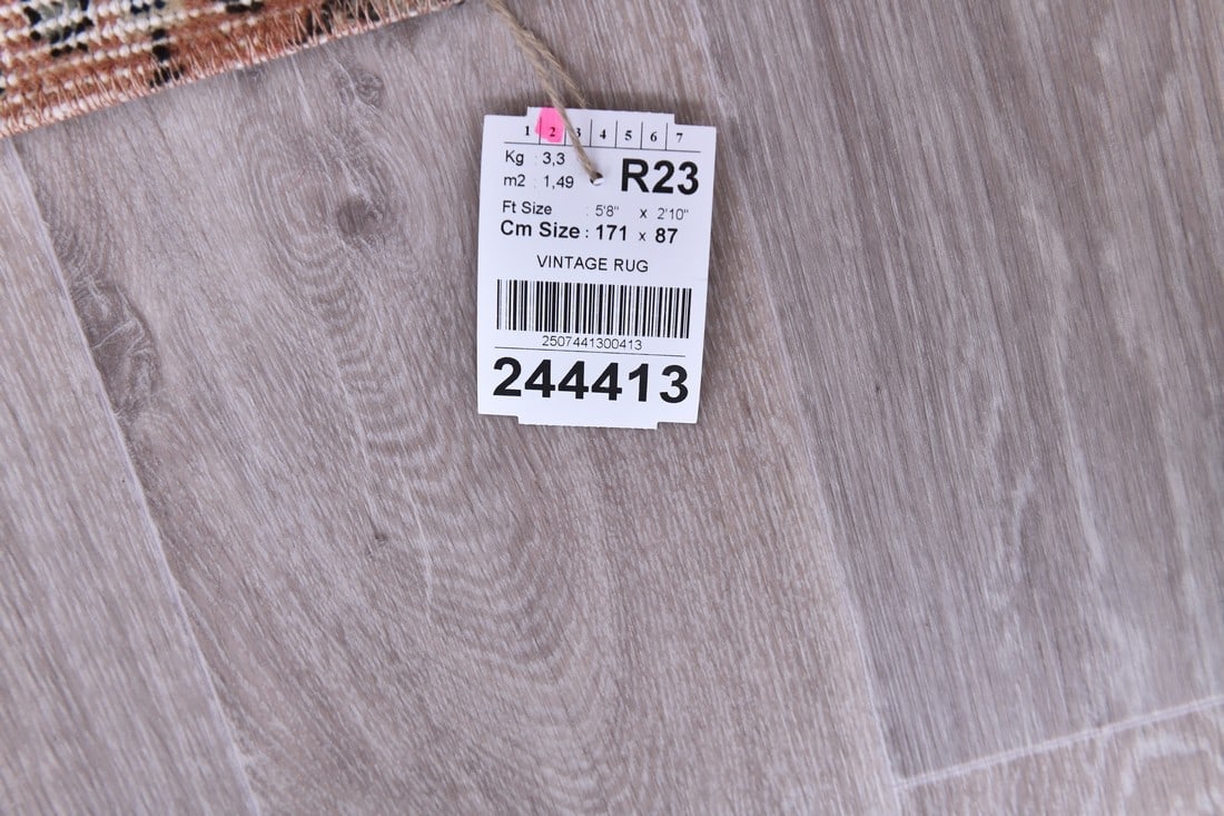 2'10'' x 5'7'' Handmade Vintage Wool Rug - 244413 - 14