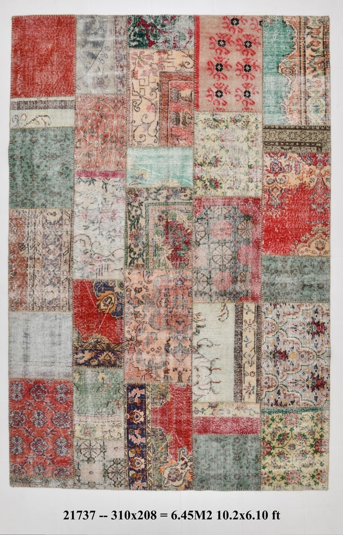 6'9'' x 10'2'' Turkish Vintage Runner Rug - 21737 (1 of 20)