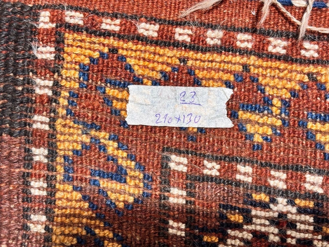 Hand-Knotted Antique Persian Quchan Tribal Geometric Oriental Wool Area Rug 4'3" x 6'11" - 13