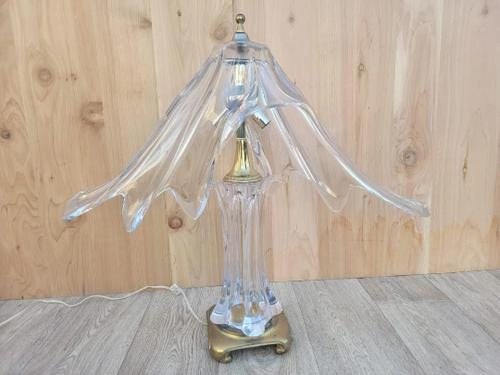 Vintage French Cofrac Art Verrier Freeform Crystal Table Lamp (1 of 8)