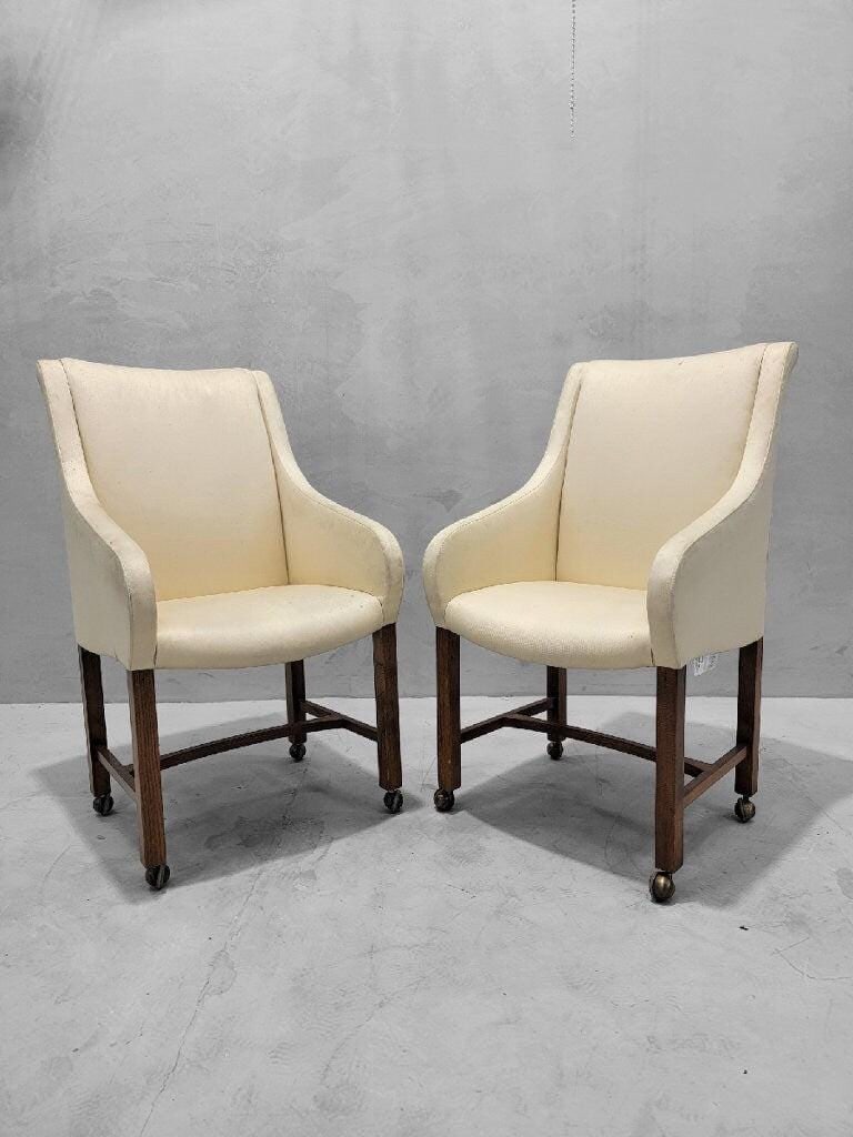 Art Deco Dining Chairs on Casters by Baker Furniture Company - Set of 8 - 5