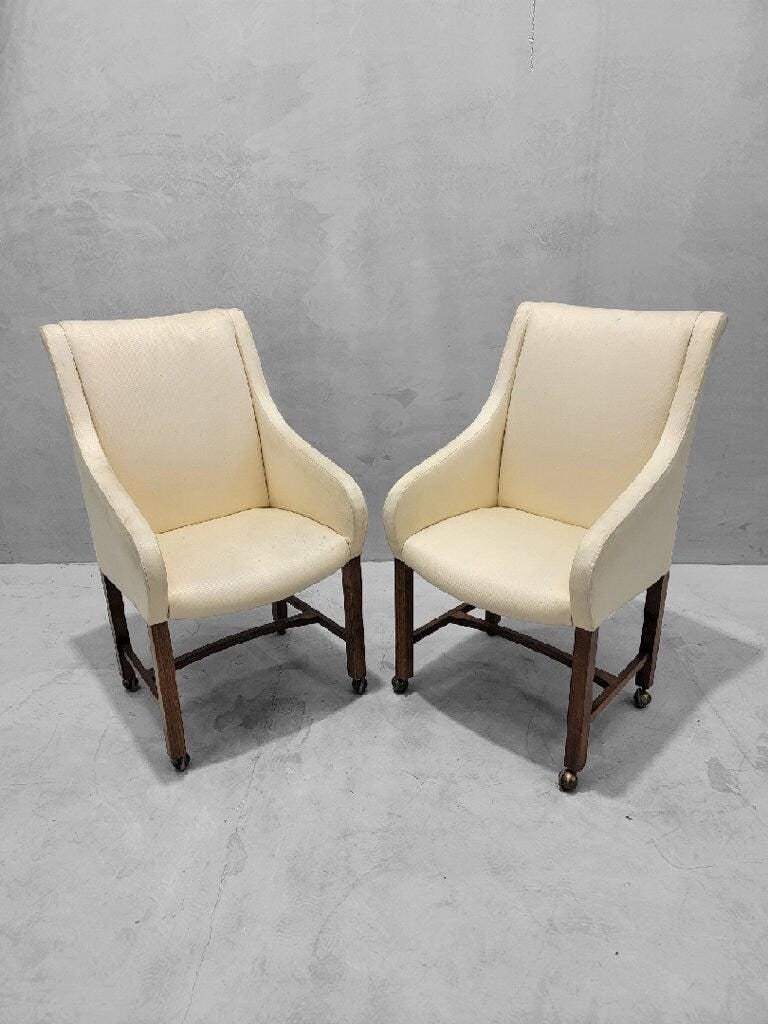 Art Deco Dining Chairs on Casters by Baker Furniture Company - Set of 8 - 6