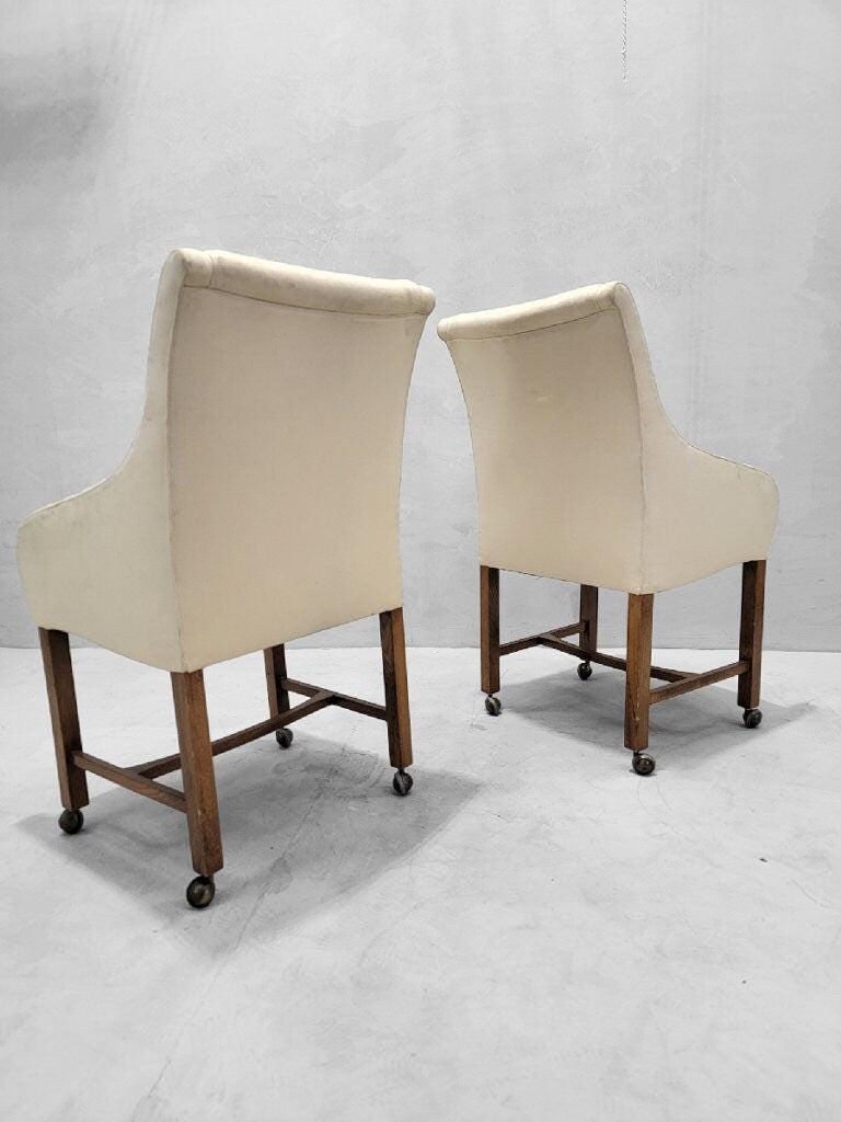 Art Deco Dining Chairs on Casters by Baker Furniture Company - Set of 8 - 8