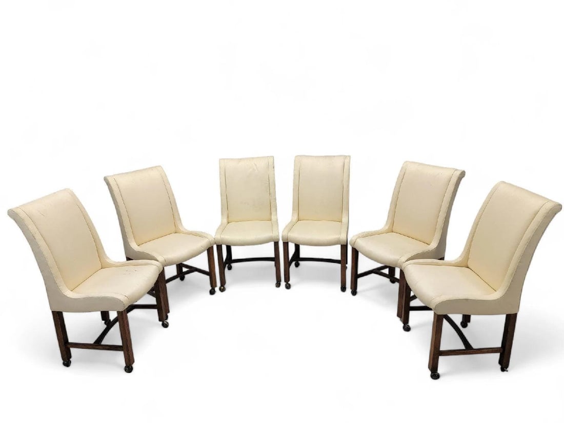 Art Deco Dining Chairs on Casters by Baker Furniture Company - Set of 8 - 9