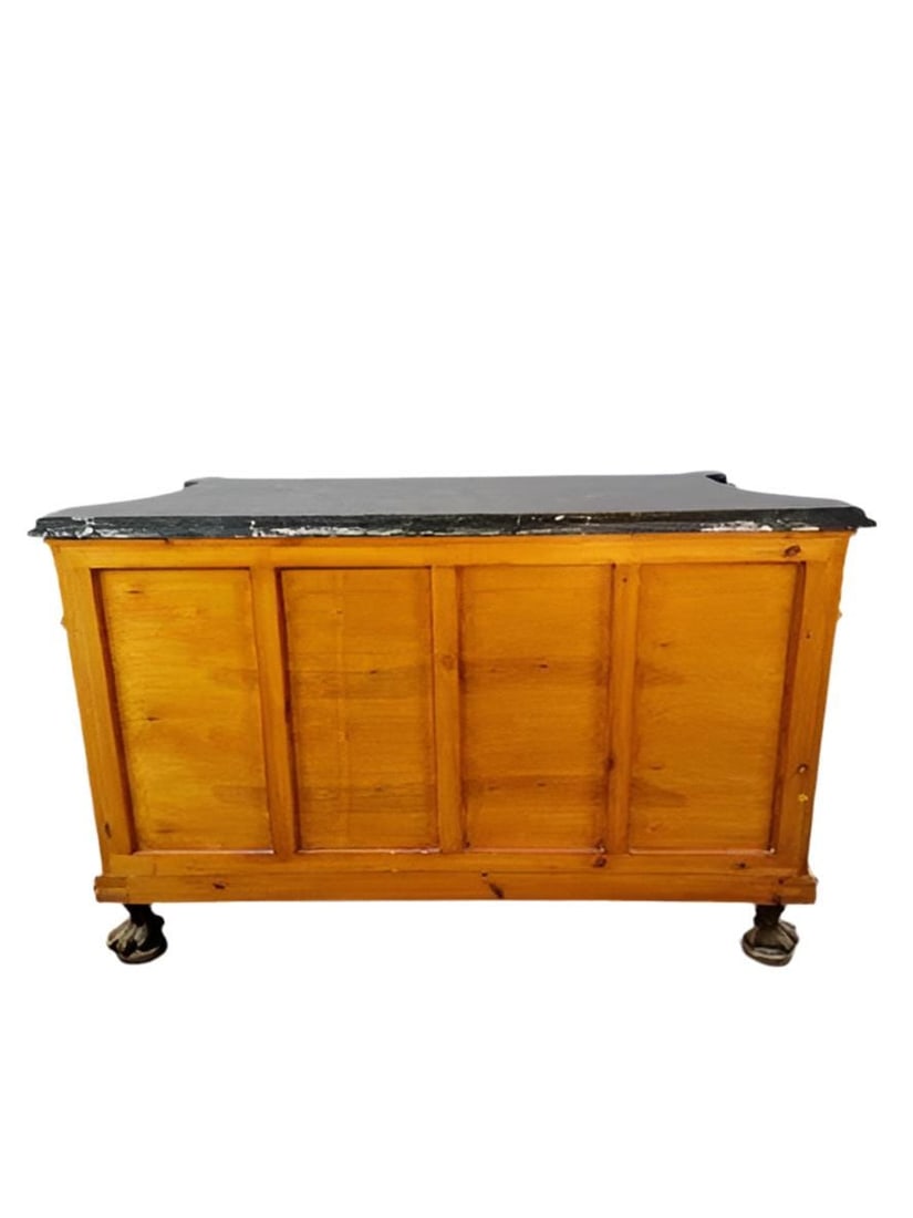 Vintage French Louis XVI Figural Bronze Ormolu Chest Commode - 3