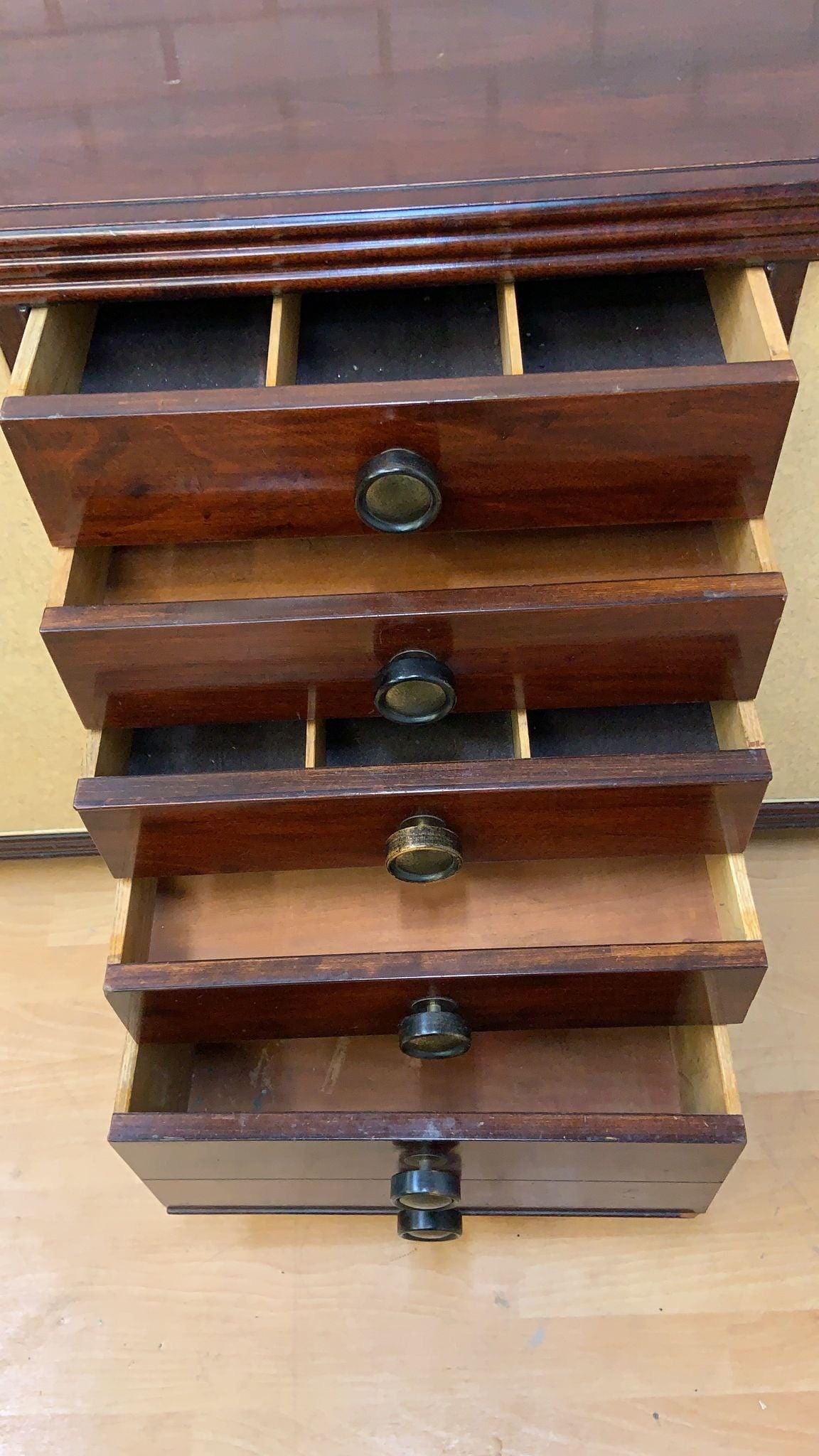 Art Deco Paul Frankl for Johnson Furniture Style Mahogany & Cork Sideboard - 5